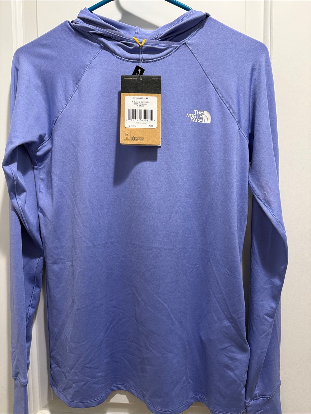 NWT The North Face women’s Lavender Hooded Long-Sleeve Shirt